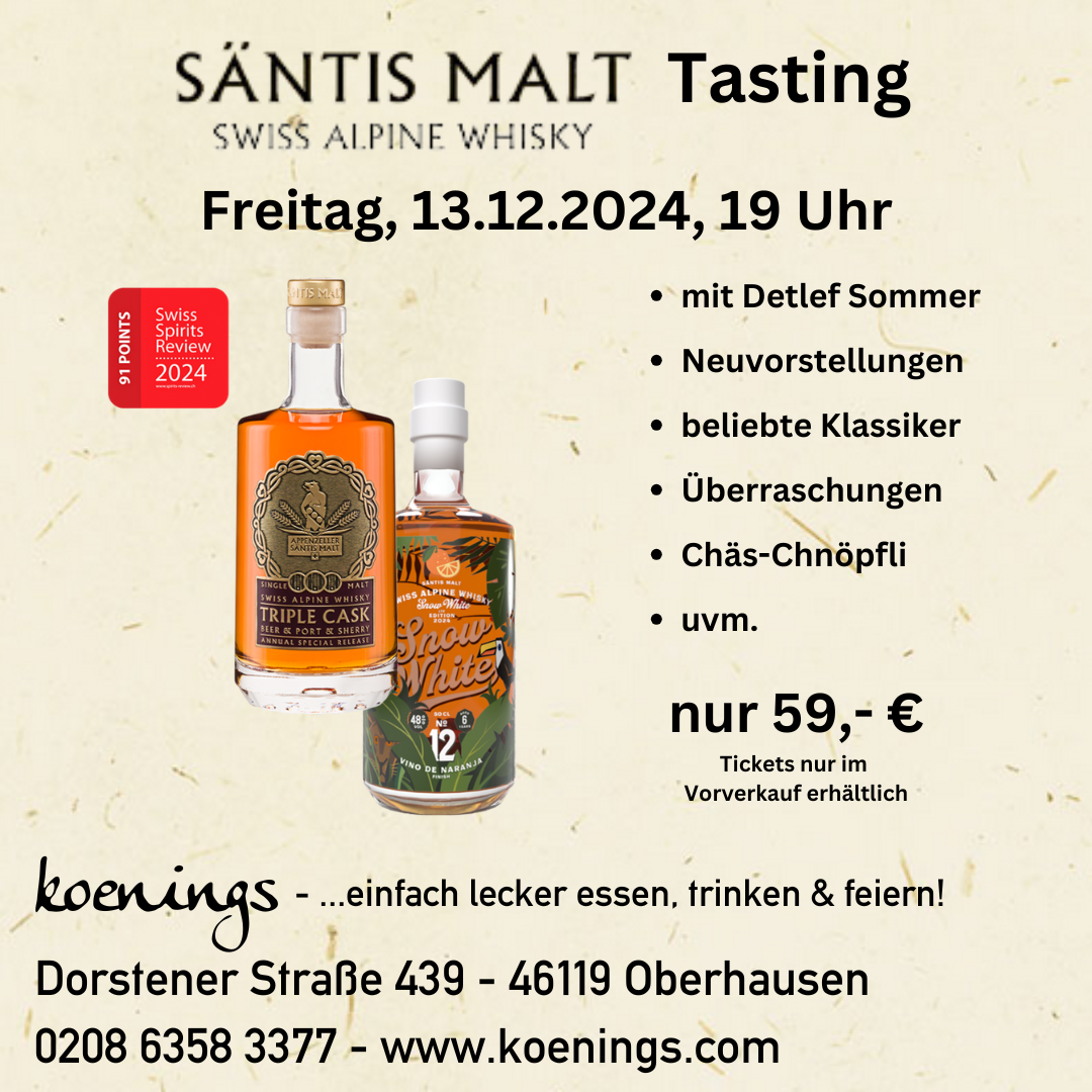 Whisky Tasting - Appenzeller Säntis Malt mit Detlef Sommer